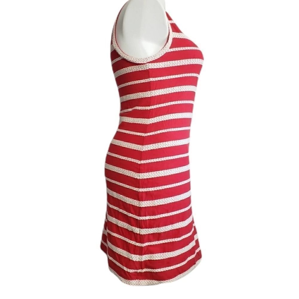 Max Studio sheath dress L Red White Stripe Nwt - Picture 3 of 4